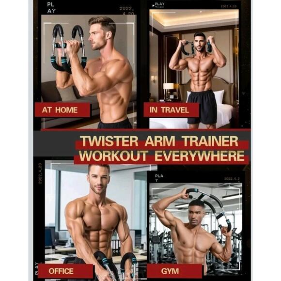 Twister Arm Trainer – 20–70lb Adjustable Resistance Chest Workout Equipment s32 - Picture 5 of 8